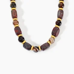 Histoire d'Or Collier Miky Acier Jaune Pierre De Synthese Agate Sale