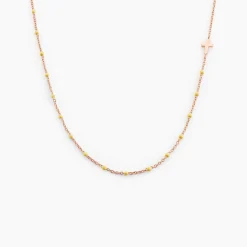 Histoire d'Or Collier Mimosa Argent Rose Hot