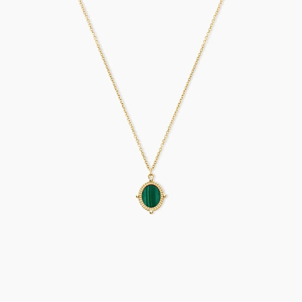 Histoire d'Or Collier Mirage Or Jaune Malachite or jaune malachite vert Best