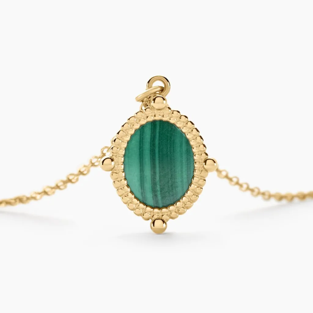 Histoire d'Or Collier Mirage Or Jaune Malachite or jaune malachite vert Best