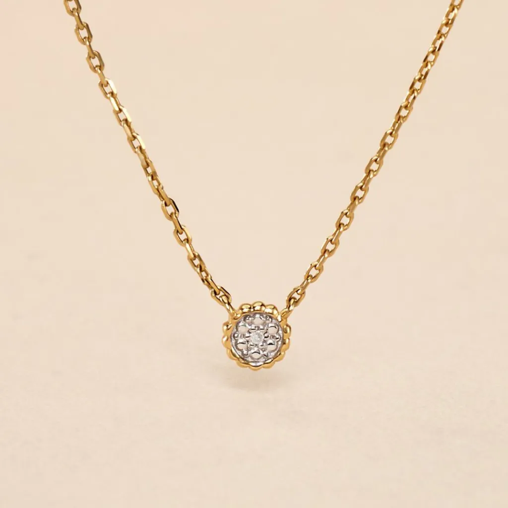 Histoire d'Or Collier Mon 1er Diamant or jaune diamant New