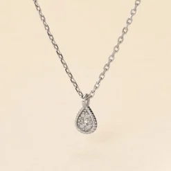 Histoire d'Or Collier Mon 1er Diamant or blanc diamant Clearance