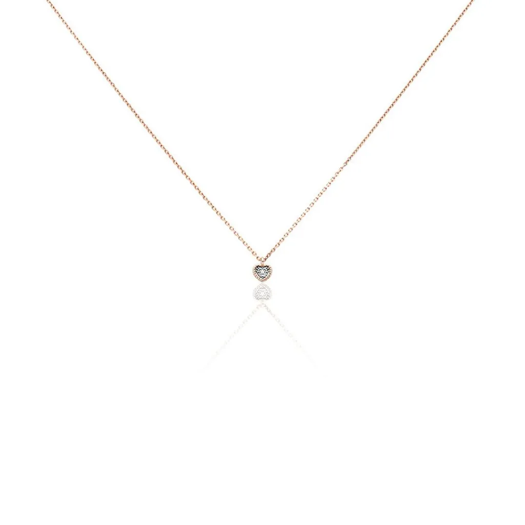 Histoire d'Or Collier Mon 1er Diamant or rose diamant New