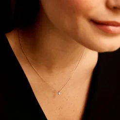 Histoire d'Or Collier Mon 1er Diamant or rose diamant New