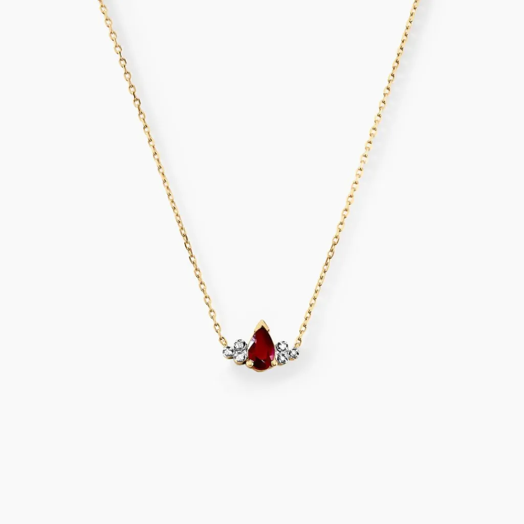 Histoire d'Or Collier Moss Diamant or jaune rubis Discount
