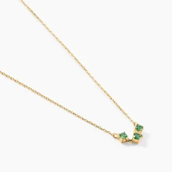 Histoire d'Or Collier Muhsina Or Jaune Emeraude New