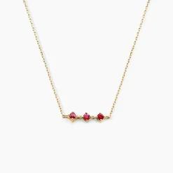 Histoire d'Or Collier Muhsina Or Jaune Rubis New