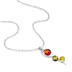 Histoire d'Or Collier Murriel Argent Blanc Ambre Discount