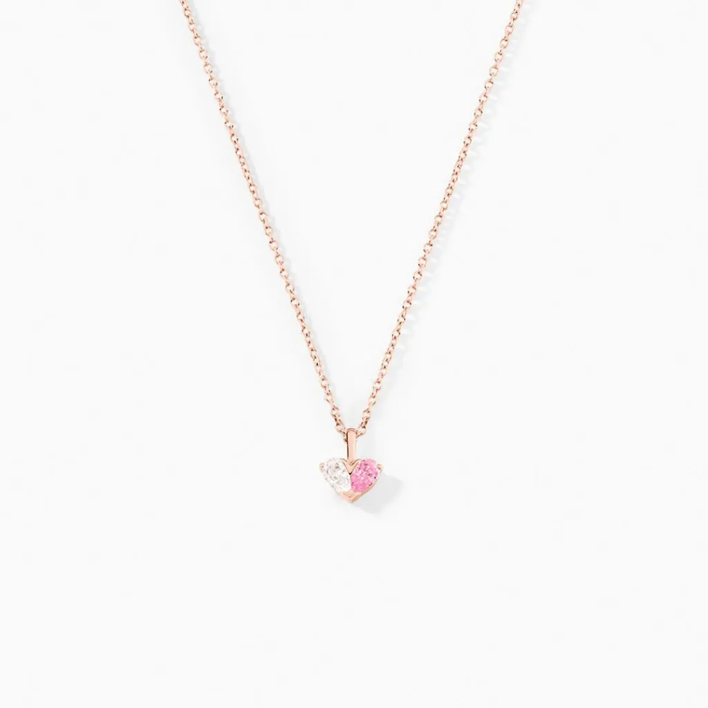 Histoire d'Or Collier Myhalf De Zirconium argent rose oxyde New