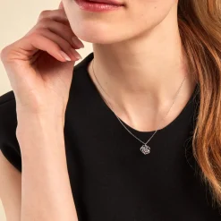 Histoire d'Or Collier Najatte Argent Blanc Sale