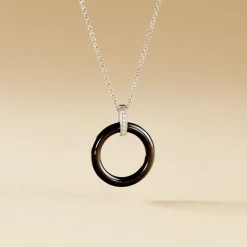 Histoire d'Or Collier Natacha Cera Argent Blanc Céramique Et Oxyde De Zirconium Best