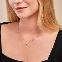 Histoire d'Or Collier Navette De Zirconium argent blanc oxyde Discount