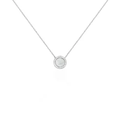 Histoire d'Or Collier Nawala De Zirconium Et Nacre argent blanc oxyde Clearance