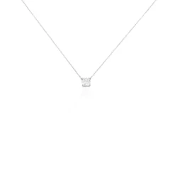Histoire d'Or Collier Naziha Or Blanc Oxyde De Zirconium