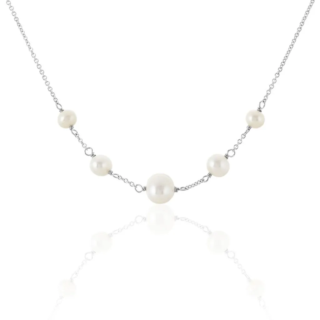 Histoire d'Or Collier Nephtysae Argent Blanc Perle De Culture Online