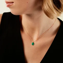 Histoire d'Or Collier Nerio Or Jaune Malachite Outlet