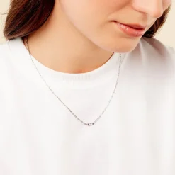 Histoire d'Or Collier Nigelle Argent Blanc Oxyde De Zirconium