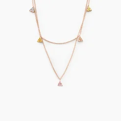 Histoire d'Or Collier Nimbe Argent Rose Oxyde De Zirconium argent rose oxyde champagne Best