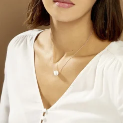 Histoire d'Or Collier Nina Cera Argent Blanc Strass Et Céramique argent blanc céramique blanche Online