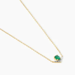 Histoire d'Or Collier Nizar Or Jaune Emeraude Diamant New