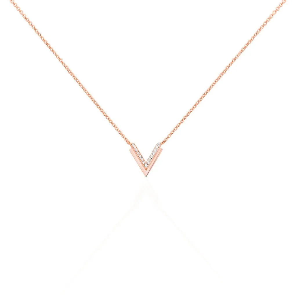 Histoire d'Or Collier Nollia De Zirconium argent rose oxyde Discount