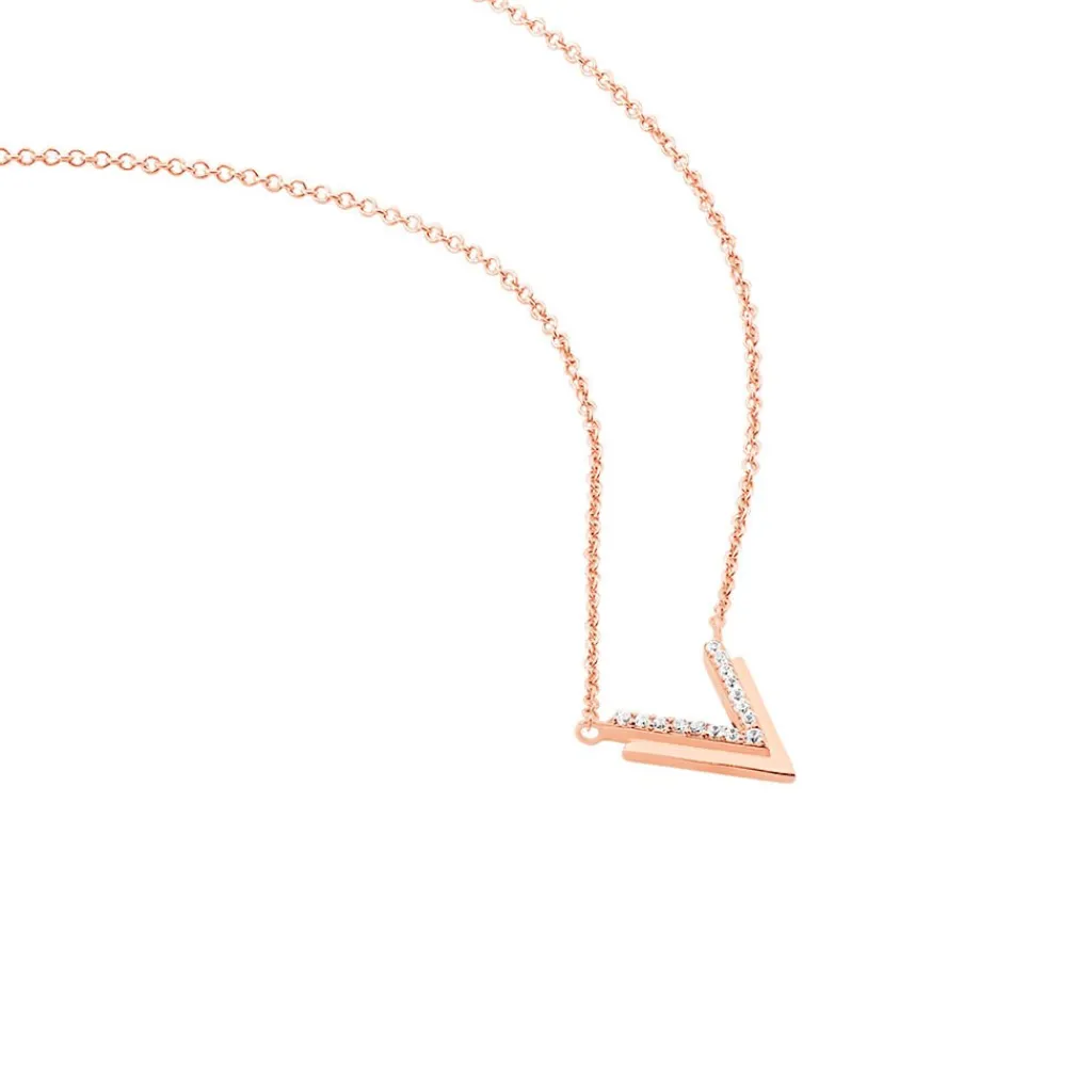 Histoire d'Or Collier Nollia De Zirconium argent rose oxyde Discount