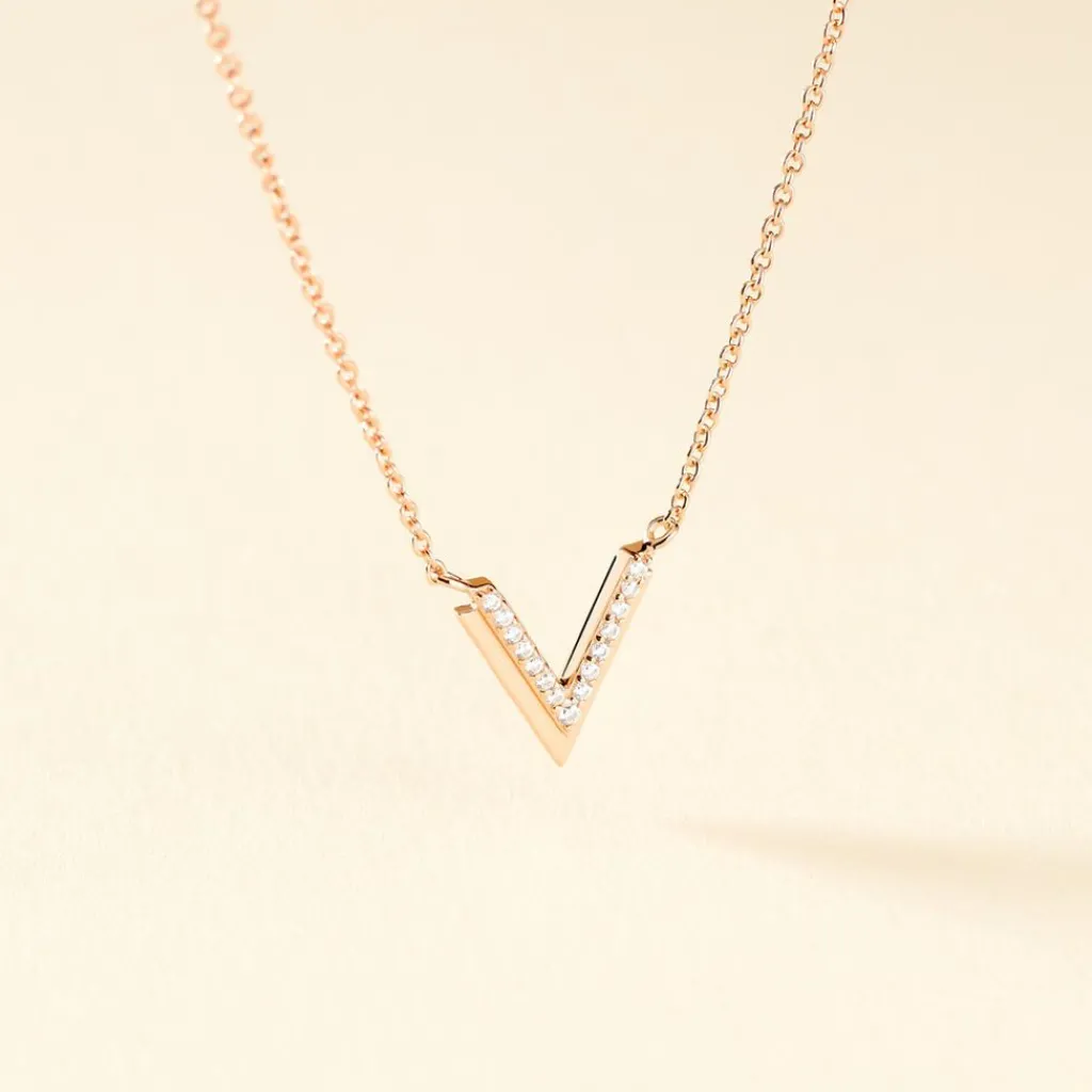 Histoire d'Or Collier Nollia De Zirconium argent rose oxyde Discount