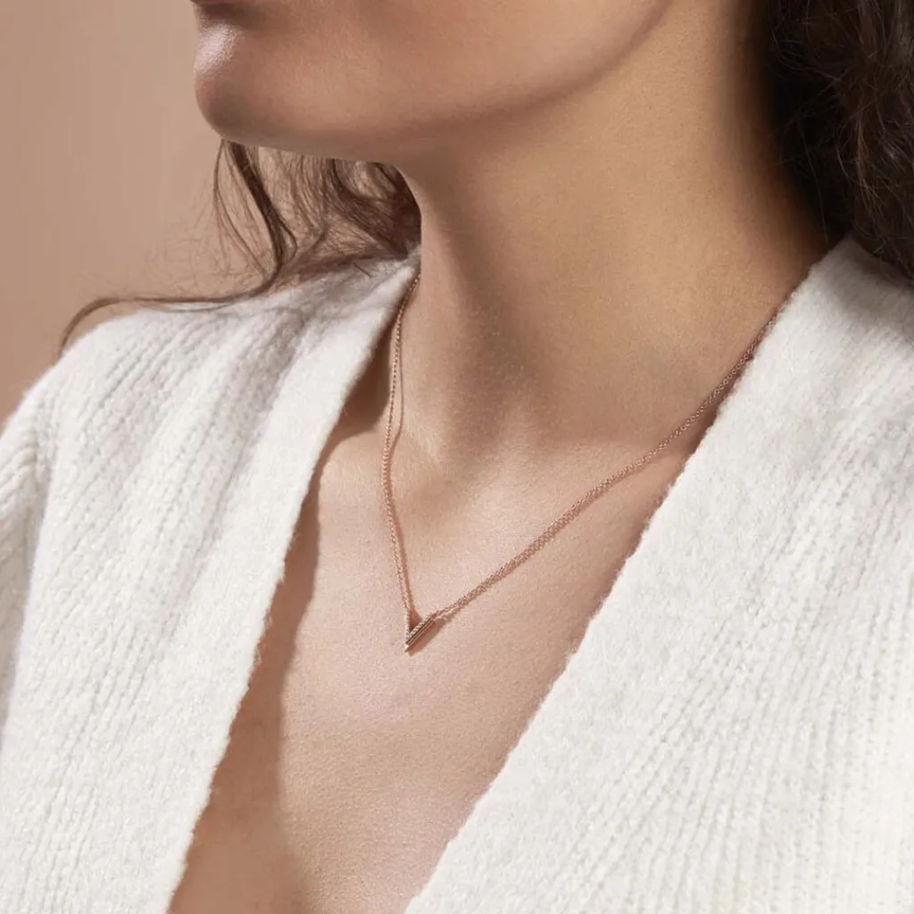 Histoire d'Or Collier Nollia De Zirconium argent rose oxyde Discount