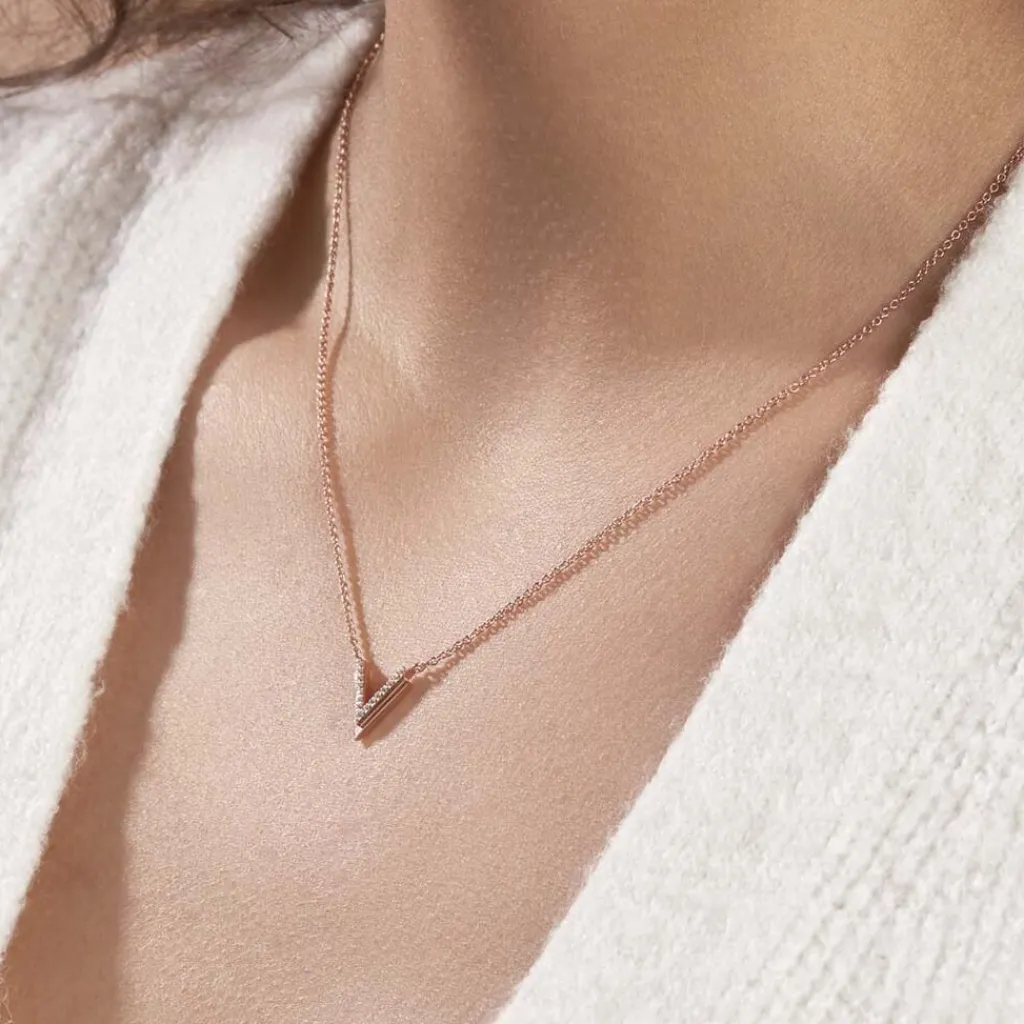 Histoire d'Or Collier Nollia De Zirconium argent rose oxyde Discount