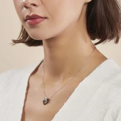 Histoire d'Or Collier Nolwen Argent Blanc Céramique Et Oxyde De Zirconium New