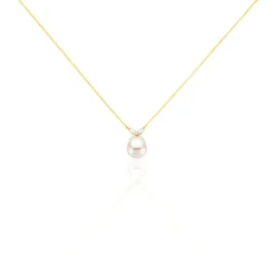 Histoire d'Or Collier Norah Or Jaune Perle De Culture Et Oxyde De Zirconium Hot