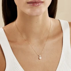 Histoire d'Or Collier Norah Or Jaune Perle De Culture Et Oxyde De Zirconium Hot