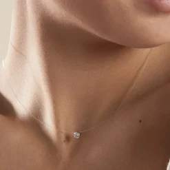 Histoire d'Or Collier Nylon Argent Blanc Oxyde Sale