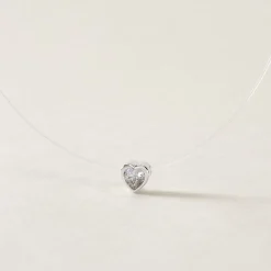 Histoire d'Or Collier Nylon Argent Blanc Oxyde