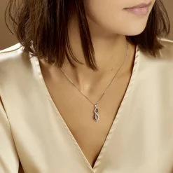 Histoire d'Or Collier Odile Argent Blanc Oxyde De Zirconium Clearance