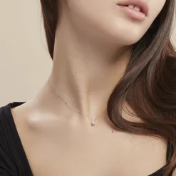 Histoire d'Or Collier Olly Or Blanc Oxyde De Zirconium Sale