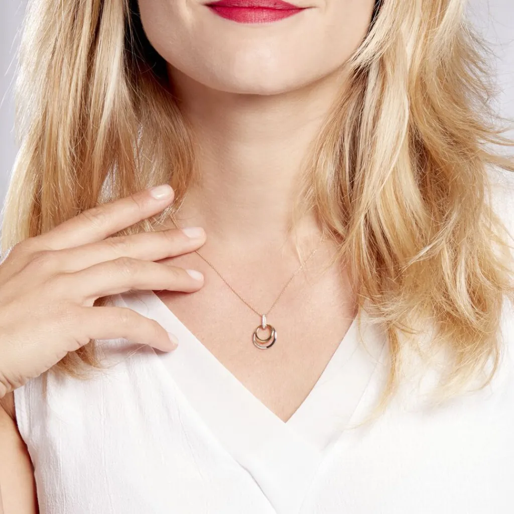 Histoire d'Or Collier Or Bicolore Blanc Et Jaune Eloisia Diamants Best