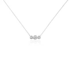 Histoire d'Or Collier Or Blanc Abital Diamants Hot