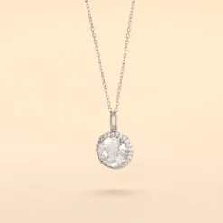 Histoire d'Or Collier Or Blanc Adil Oxyde De Zirconium or blanc oxyde Discount