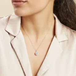 Histoire d'Or Collier Or Blanc Adil Oxyde De Zirconium or blanc oxyde Discount