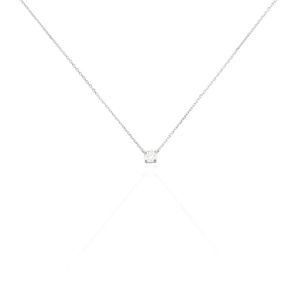 Histoire d'Or Collier Or Blanc Aphrodite Diamant Synthétique or blanc diamant synthétique New