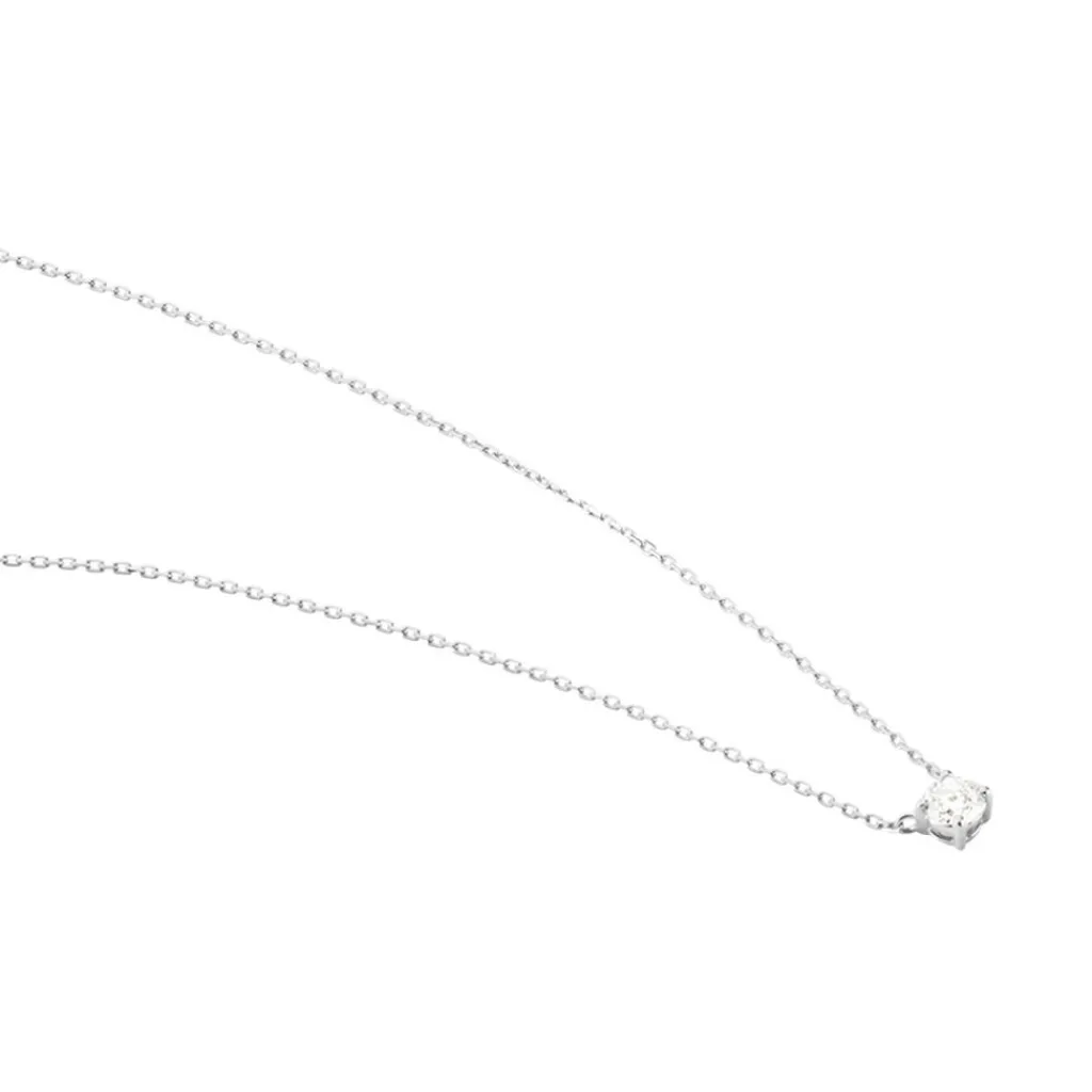 Histoire d'Or Collier Or Blanc Aphrodite Diamant Synthétique or blanc diamant synthétique New