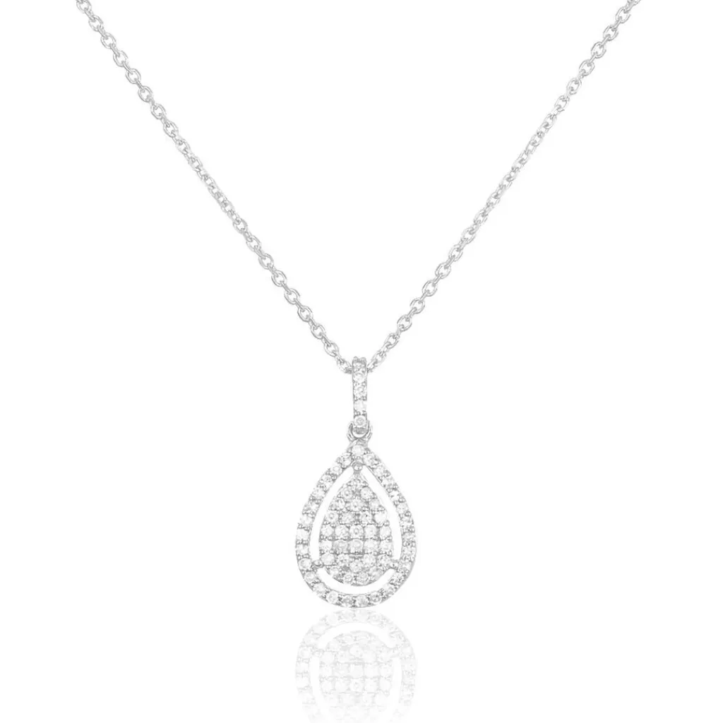 Histoire d'Or Collier Or Blanc Diamant