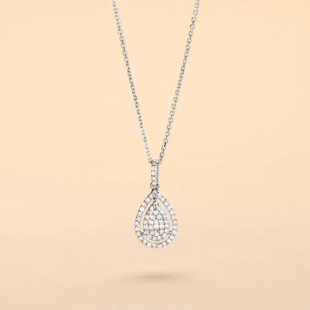 Histoire d'Or Collier Or Blanc Diamant