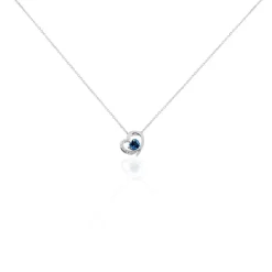 Histoire d'Or Collier Or Blanc Eliana Topaze Oxydes or blanc topaze london blue Discount