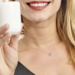 Histoire d'Or Collier Or Blanc Eliana Topaze Oxydes or blanc topaze london blue Discount