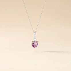 Histoire d'Or Collier Or Blanc Fany Améthyste Oxydes De Zirconium or blanc amethyste violette Online