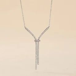 Histoire d'Or Collier Or Blanc Gwalduz Oxydes De Zirconium Best