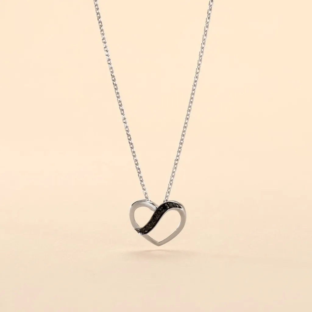 Histoire d'Or Collier Or Blanc Julianoir Diamants or blanc diamant noir Discount