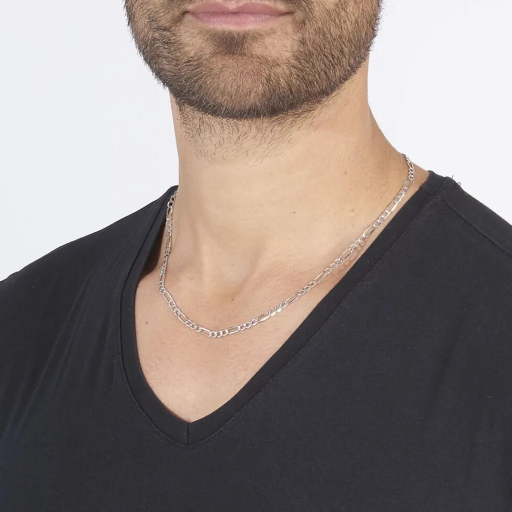 Histoire d'Or Collier Or Blanc Maille Alternée 1/3 Outlet